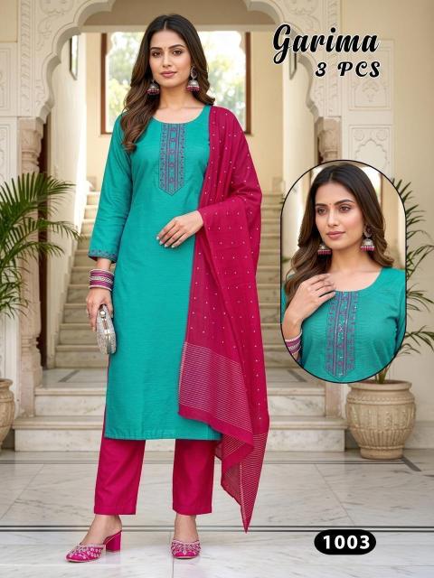 Desi kudi garima 3pcs wholesale kurti and dress in chennai
